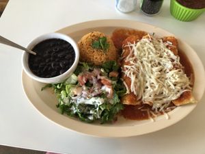 Enchilada plate at Belenty's Love in Fort Worth