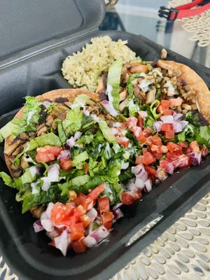 I ordered the  mushroom tostada, and it was good. Very well seasoned. I enjoyed it    at Belenty's Love in Fort Worth