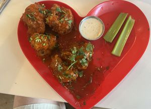 The wings were huge and the sauces were great. 6 to an order (I ate one first) 🤪  at Belenty's Love in Fort Worth