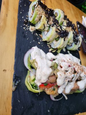 Acevichado y alcaparra at Kambo Vegan Sushi in Santiago