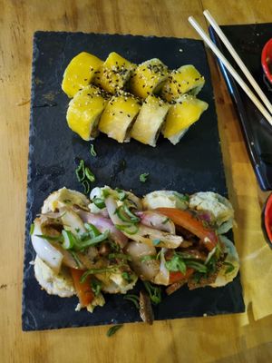 Mango y saltado at Kambo Vegan Sushi in Santiago