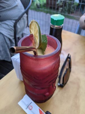 Passionfruit daiquiri at Kambo Vegan Sushi in Santiago