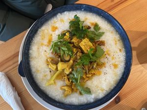 Congee  at Cafe Stepping Stone in Canberra