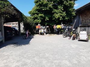 Outdoor seating at Lokal in Appenzell