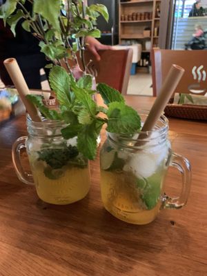 Iced green tea at Com Chay in Mannheim