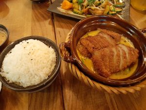 Red curry with fake duck at Com Chay in Mannheim