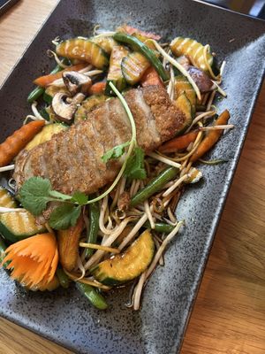 vegan duck with rice  at Com Chay in Mannheim