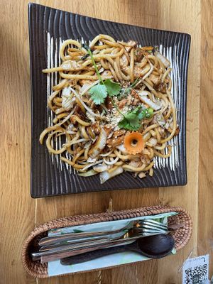 Udon xao   at Com Chay in Mannheim