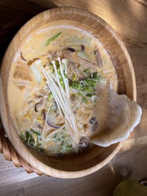 Soup with coconut base  at Com Chay in Mannheim