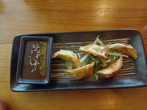 Crunchy dumpling entry at Com Chay in Mannheim