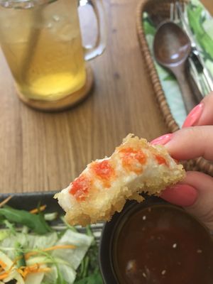 Vegan prawn  at Com Chay in Mannheim