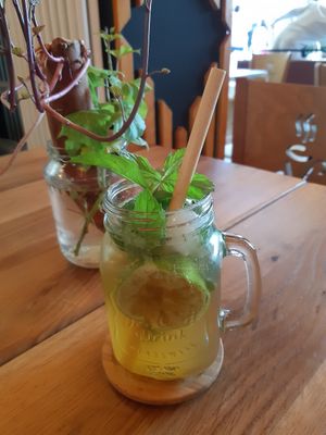 Homemade lime lemonade at Com Chay in Mannheim