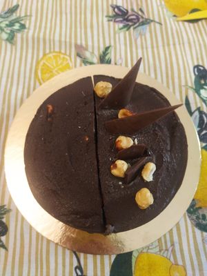 Vegan ice cream cake at Gelateria Stefino in Bologna