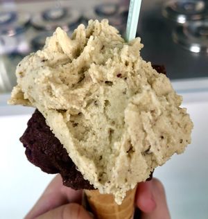 Almond and hazelnut   at Gelateria Stefino in Bologna