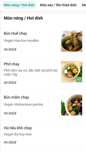 Current menu highlights, 2022 at Pippala Vegan in Ho Chi Minh City