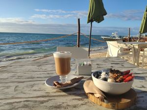 Breakfast at Lido Beach Club  in Playa Del Carmen