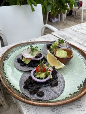 Portobello carnitas  at Lido Beach Club  in Playa Del Carmen