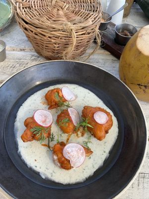 Cauliflower  #Veganuary at Lido Beach Club  in Playa Del Carmen