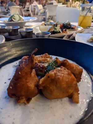 Cauliflower wings at Lido Beach Club  in Playa Del Carmen