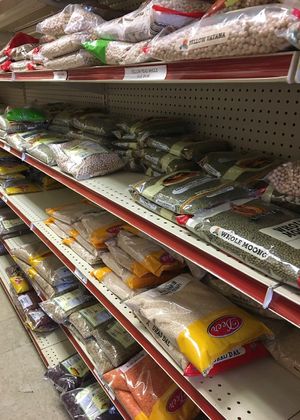 Non-perishable staple items at Sunny's Asian Food & Spices in Solon