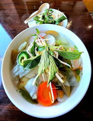 Vegan Pho w/ Tofu and Vegetables. Vegan Broth. at Nguyen Pho & Grill in Kansas City