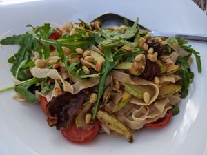 Spelt pasta at The Corner in Sofia