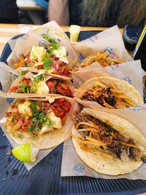 Soy on the left, mushrooms on the right at Yepa Yepa in Freiburg