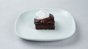 Brownie with sweet potato at Surya Soul Temple Cafe in Pula