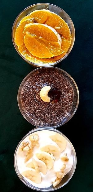 Surya Breakfast
Fresh Fruit Salat with nuts and Granola
Chia seeds Pudding
Oat with Granola, fresh Fruit and Nuts at Surya Soul Temple Cafe in Pula