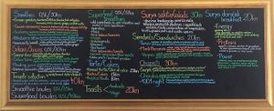 Our Daily Menu at Surya Soul Temple Cafe in Pula