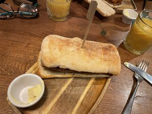 Sorry I didn’t open the sandwich in this photo!  at The Gherkin in Manchester