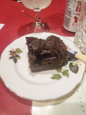 Cherry brownie at The Gherkin in Manchester