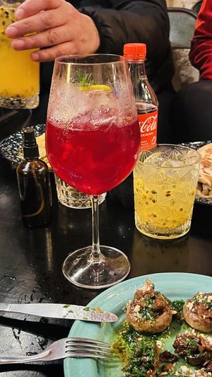 Beetroot and rosemary gin tonic   at Casa Bruja in Montevideo