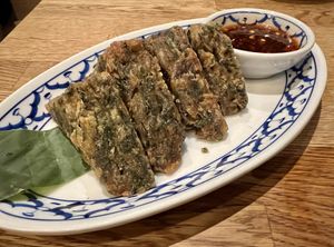 Chive pancake   at Glur in New York City