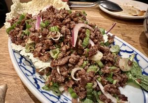 Impossible larb  at Glur in New York City