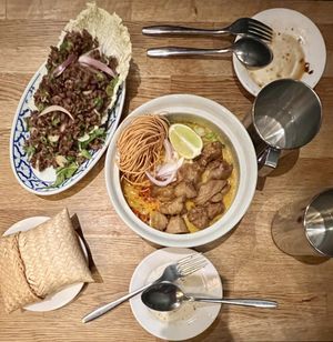 Meal setting  at Glur in New York City