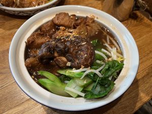 outstanding seasonal “vegan duck” soup  at Glur in New York City