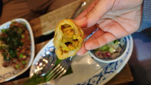 Curry puffs!! at Glur in New York City