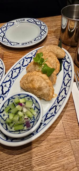 Vegan Curry Puffs at Glur in New York City