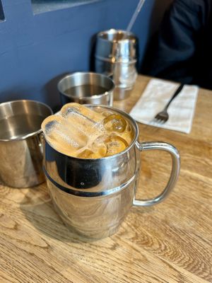 Thai iced tea with oat milkk  at Glur in New York City