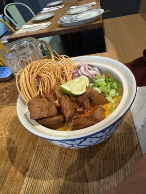 Vegan duck red curry was amazing   at Glur in New York City