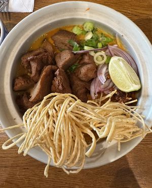 Vegan khao soi  at Glur in New York City