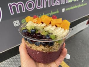 All the fruit!  And huckleberries  at Mountain Berry Bowls in Whitefish