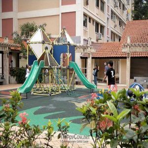 Children Friendly - a public children playground just in front of the eatery. Adult dine and Kid play if they get restless ...  at Yi Xin Vegetarian - Ang Mo Kio in North Singapore