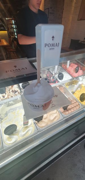 Lemon sorbet at Pomaj in Pula