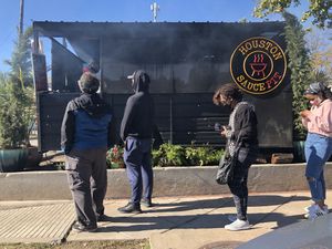 Real smokers at Houston Sauce Pit in Houston