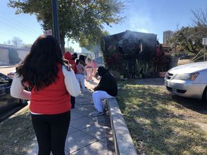 Line down the block  at Houston Sauce Pit in Houston