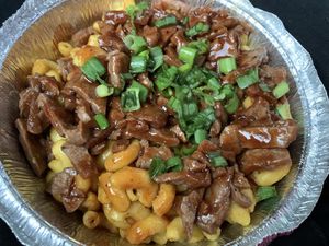 Brisket mac n cheese at Houston Sauce Pit in Houston