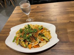 Udon w Red Sauce at Viet Veggie in Cologne