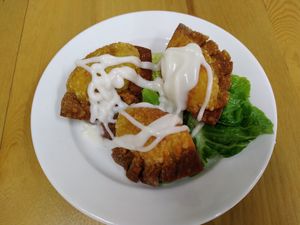 Fried dumpling at Yuan Xiang Vegetarian Food 圆香素食馆 - Changi in Central Singapore